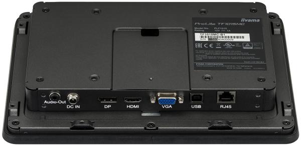 10" iiyama TF1015MC-B2: VA, WXGA, capacitive, 10P, 500cd/ m2, VGA, DP, HDMI, černý 
