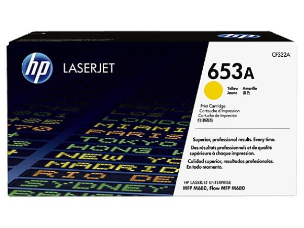 HP 653A Yellow LJ Toner Cart,  CF322A (16, 500 pages)