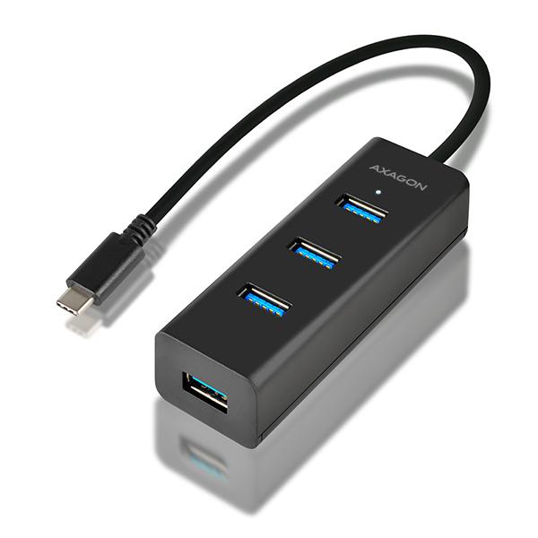 AXAGON HUE-S2C, 4x USB 3.0 CHARGING húb, micro USB napr. konektor, kábel USB-C 40cm 