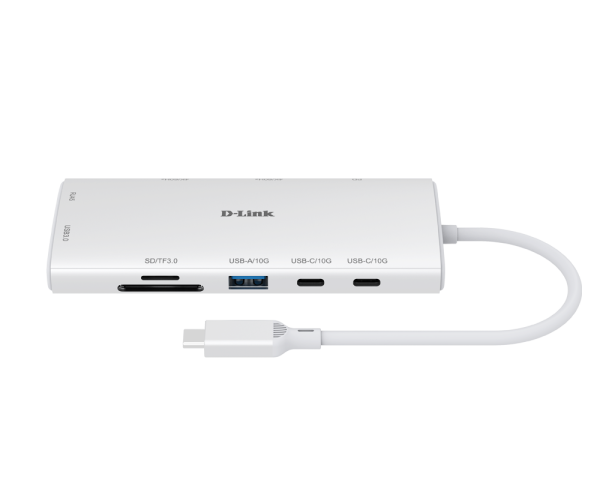 D-Link 10-in-1 USB-C Hub with HDMI x2 / USB-C x2, USB A x2 / Ethernet/ Card Reader/ Power Delivery 