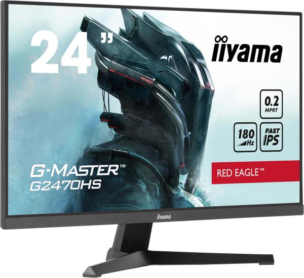 iiyama G-Master/ G2470HS-B1/ 23, 8"/ IPS/ FHD/ 180Hz/ 0, 2ms/ Black/ 3R 