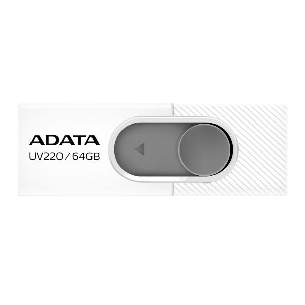 ADATA UV220/ 64GB/ USB 2.0/ USB-A/ Bílá