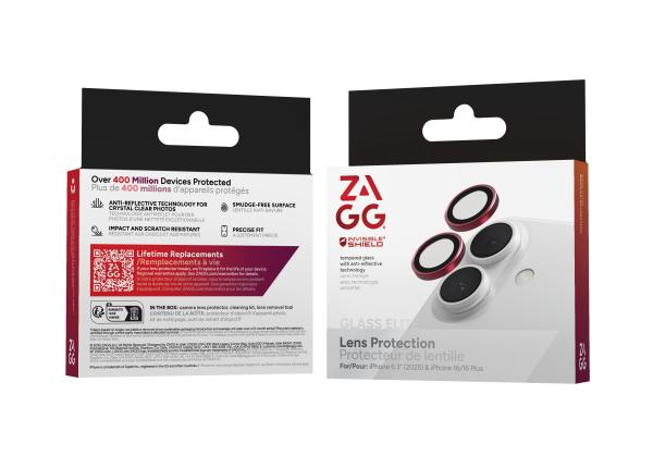 ZAGG Ochranná šošovka Premium pre Apple iPhone 17/ 16/ 16+ - ružová 