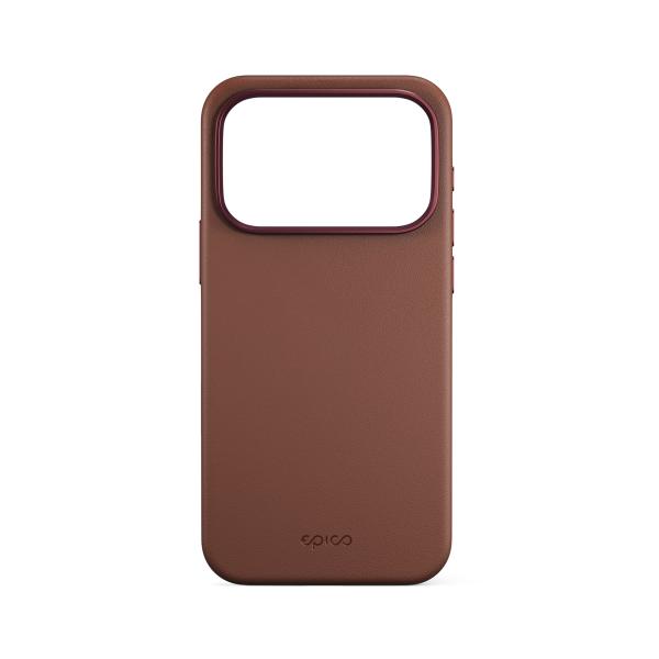 Epico Leather Mag+ Case iPhone 17 Pro - hnedá 