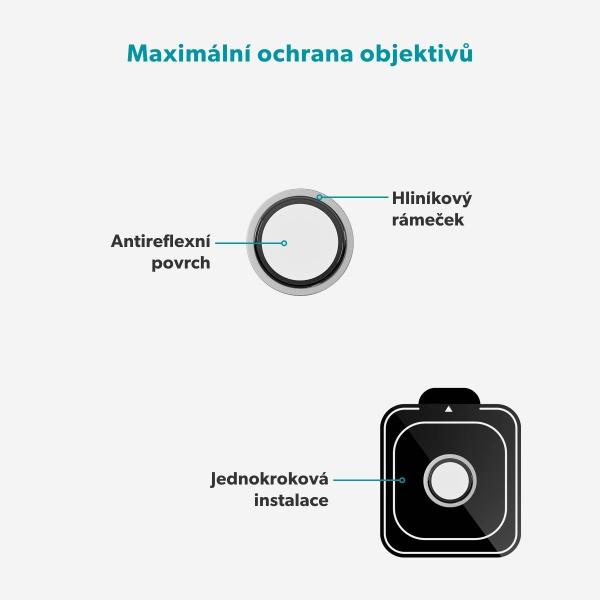 Epico Alu Lens Protectors iPhone Air - strieborná 