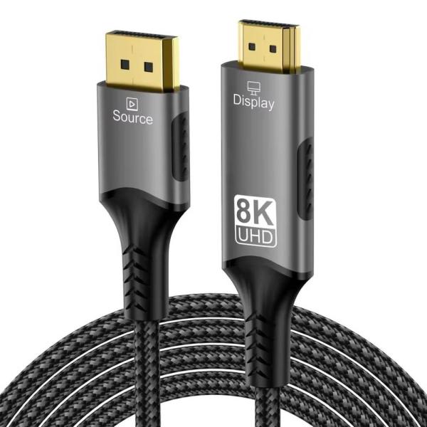 PremiumCord DP 1.4 na HDMI 2.1 kábel, 2m 