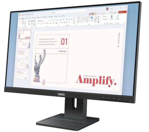 Lenovo ThinkVision/ E24-40/ 23, 8"/ IPS/ FHD/ 100Hz/ 6ms/ Čierna/ 3R 