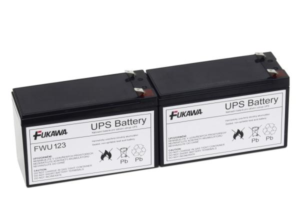 Batérie - FUKAWA FWU-123 sada batérií pre APCRBC123 (12V/ 7Ah,  2ks)
