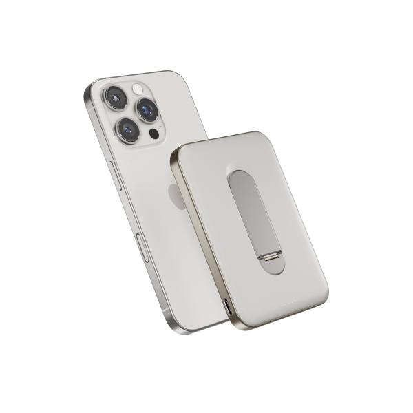 Epico Qi2 5000mAh Alu Mag+ Stand PB EM52 - titán 