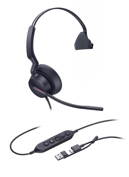 Yealink UH46 Mono USB-C/ A, náhlavná súprava 