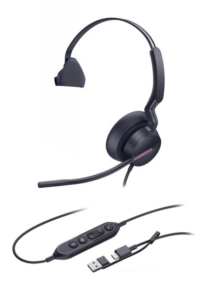 Yealink UH46 Mono USB-C/ A, náhlavná súprava 