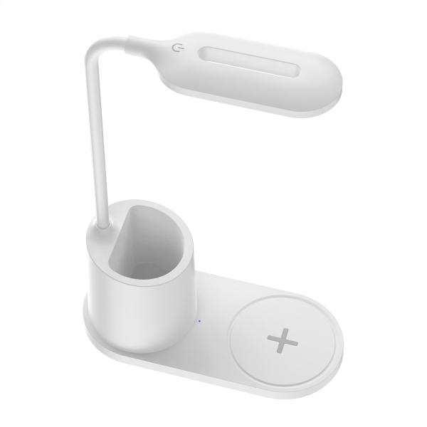 Platinet PDL1930W stolná LED lampa 3W stmievateľná, bezdrôtové nabíjanie, biela 