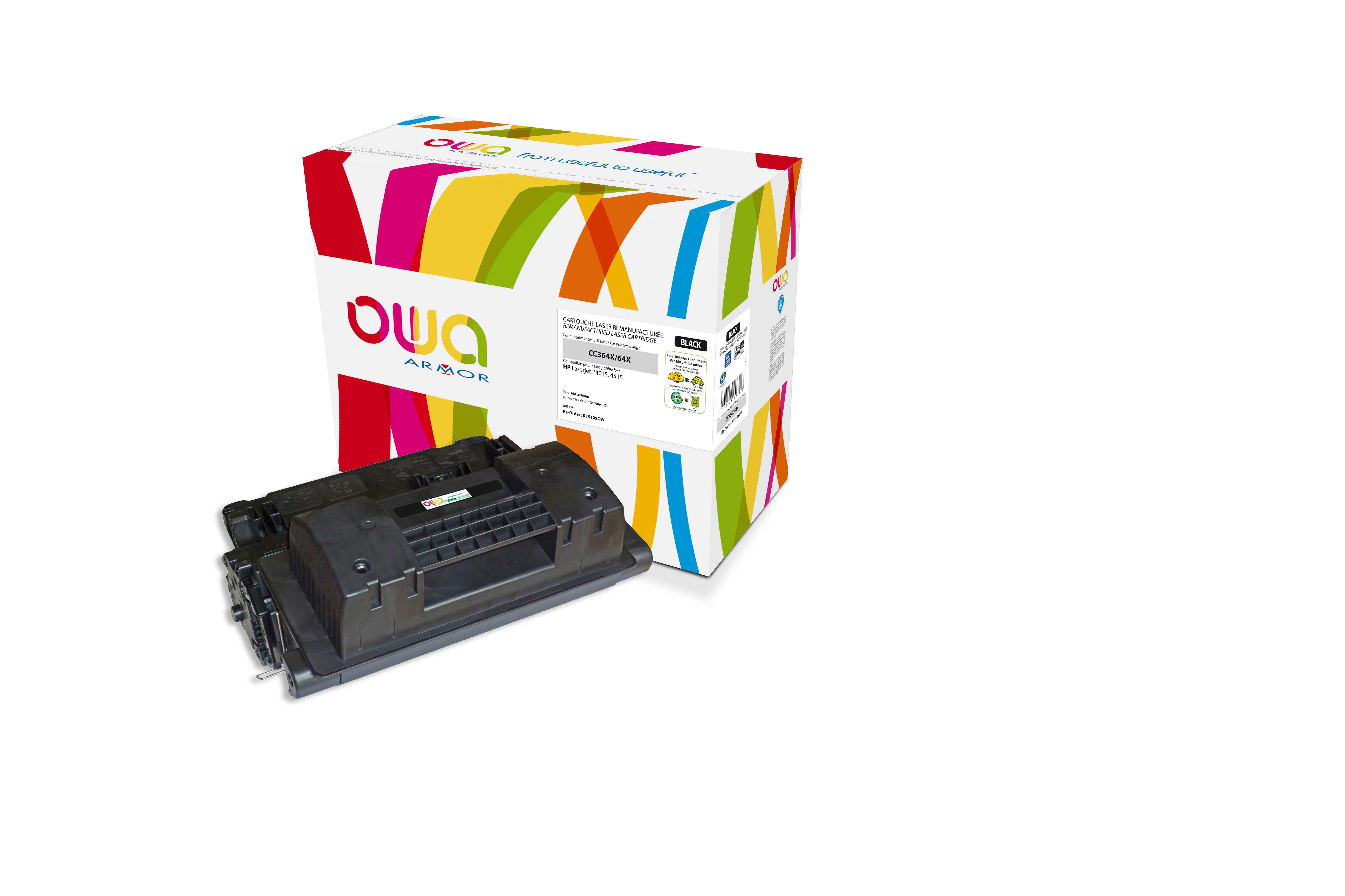 OWA Armor toner kompatibilný s HP LJ P4015, CC364X, 24000st, čierna/ black