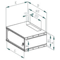 19"rozvádzač jednodielny 12U/ 400mm FLAT-PACK skl.dv. 