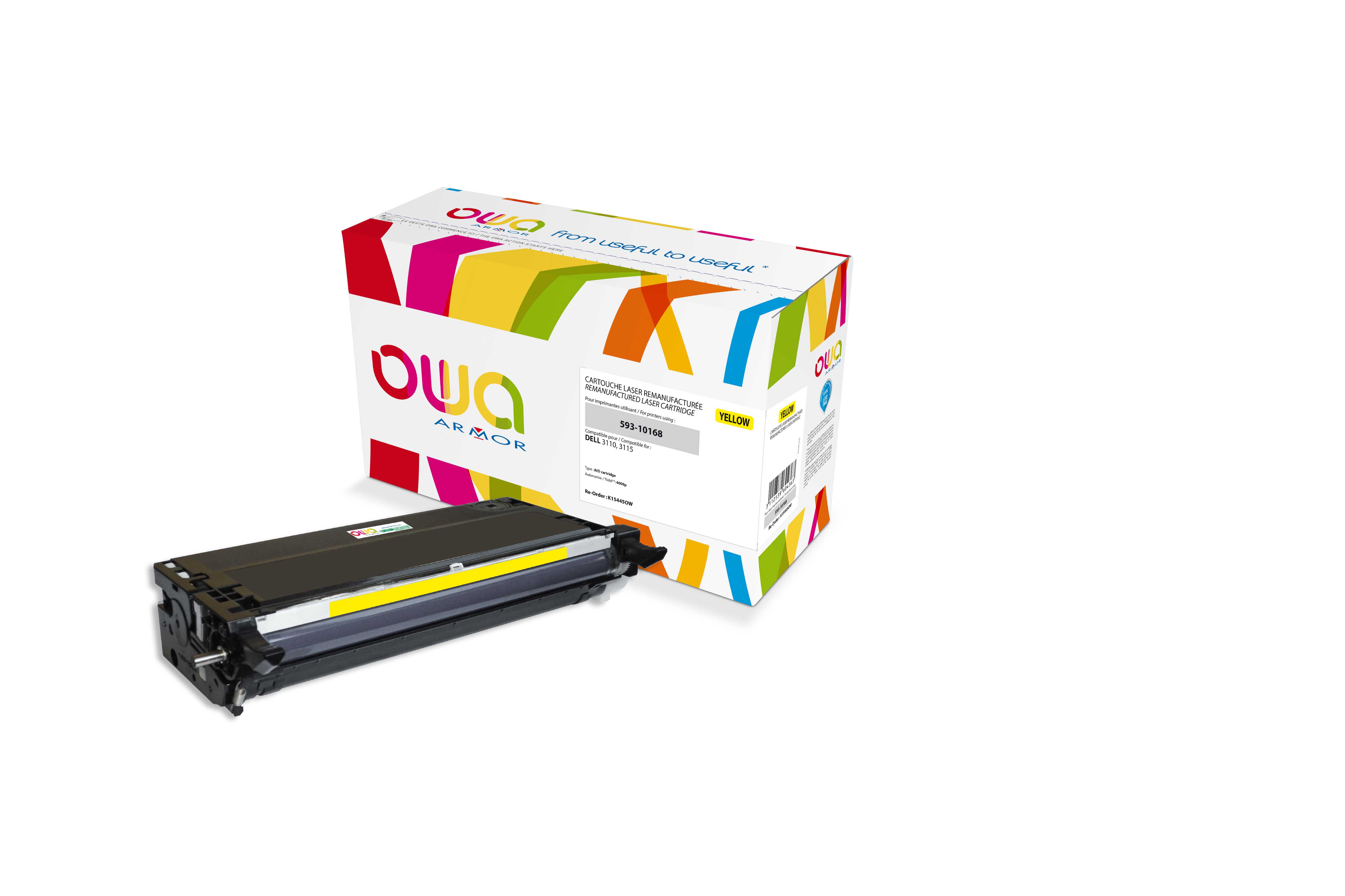 OWA Armor toner kompatibilný s Dell 593-10168, 4000st, žltá/ yellow