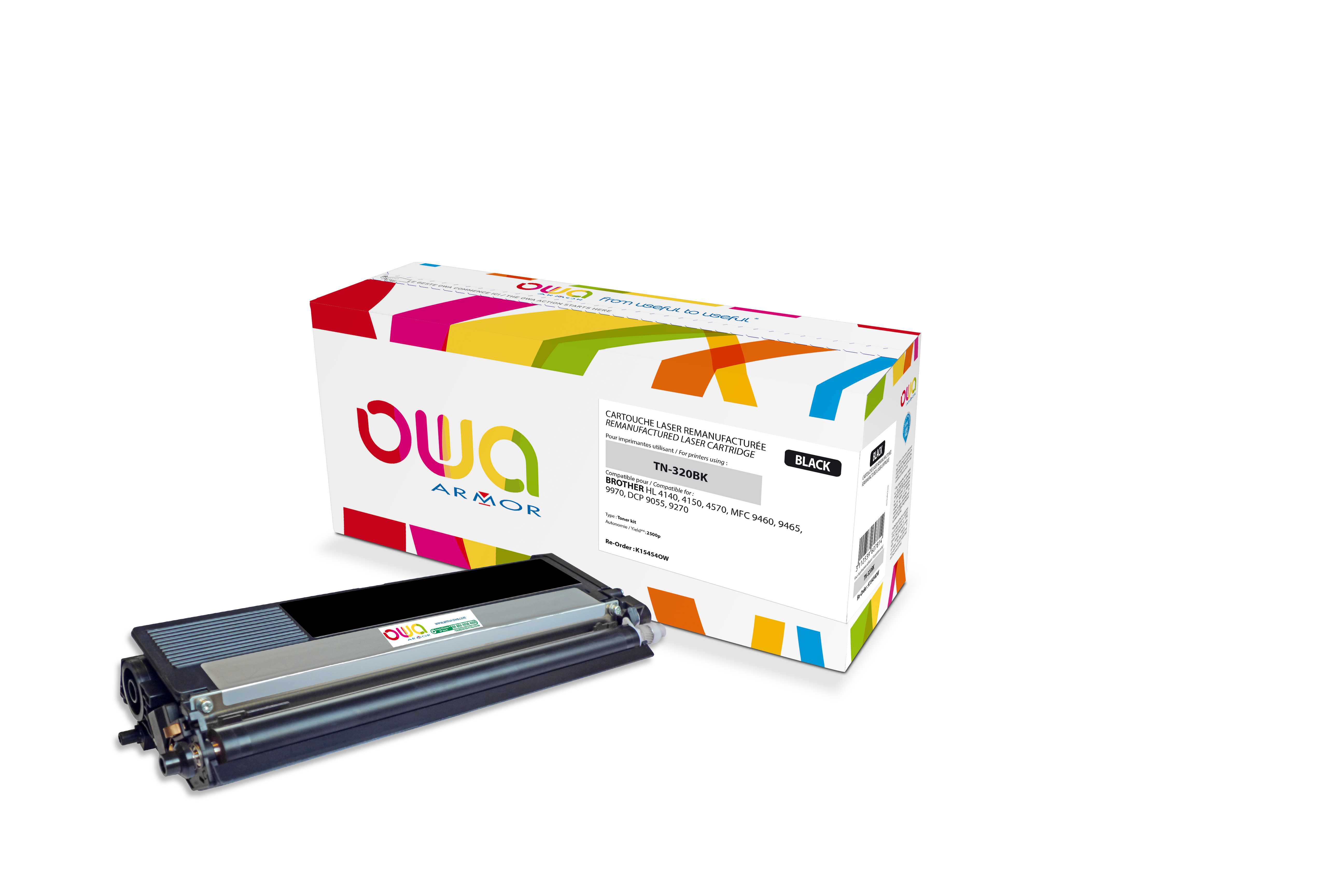 OWA Armor toner kompatibilný s Brother TN-320BK, 2500st, čierna/ black