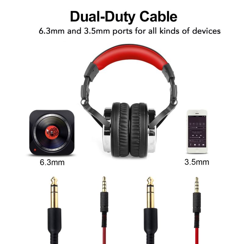 OneOdio Pro-10 DJ/ Jack/ Červená 