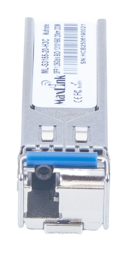 MaxLink 1.25G SFP optický modul HP, WDM(BiDi), SM, Tx 1310/ Rx1550nm, 20km, 1x LC konektor, DDM, H3C 