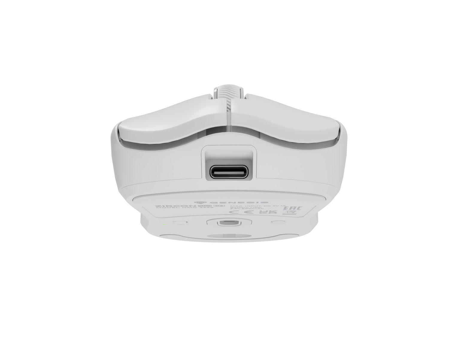 Genesis herná myš ZIRCON 500 G2/ Herná/ Optická/ 10 000 DPI/ USB+BT/ Biela 