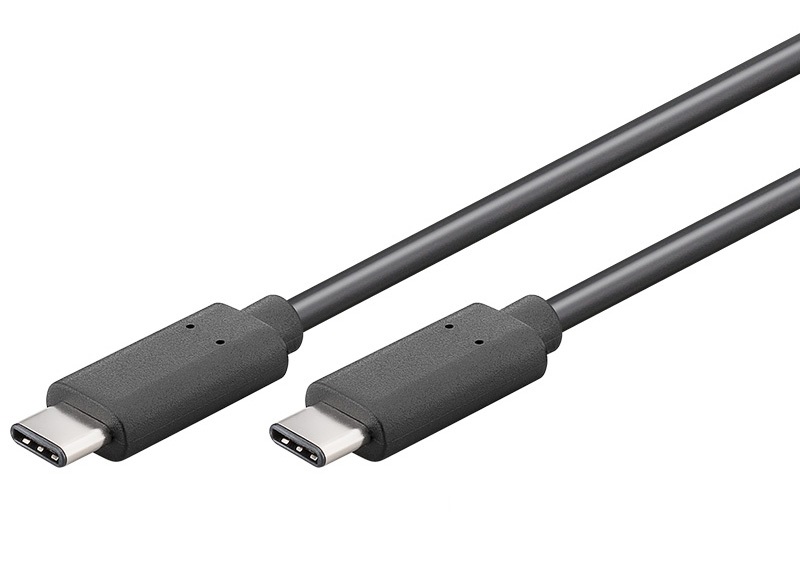 PremiumCord USB-C/ male - USB-C/ male, čierny, 1m