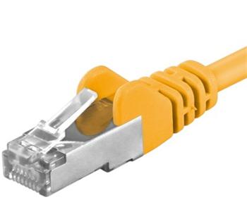 Premiumcord Patch kabel CAT6a S-FTP, RJ45-RJ45, AWG 26/ 7 0, 5m, žlutá