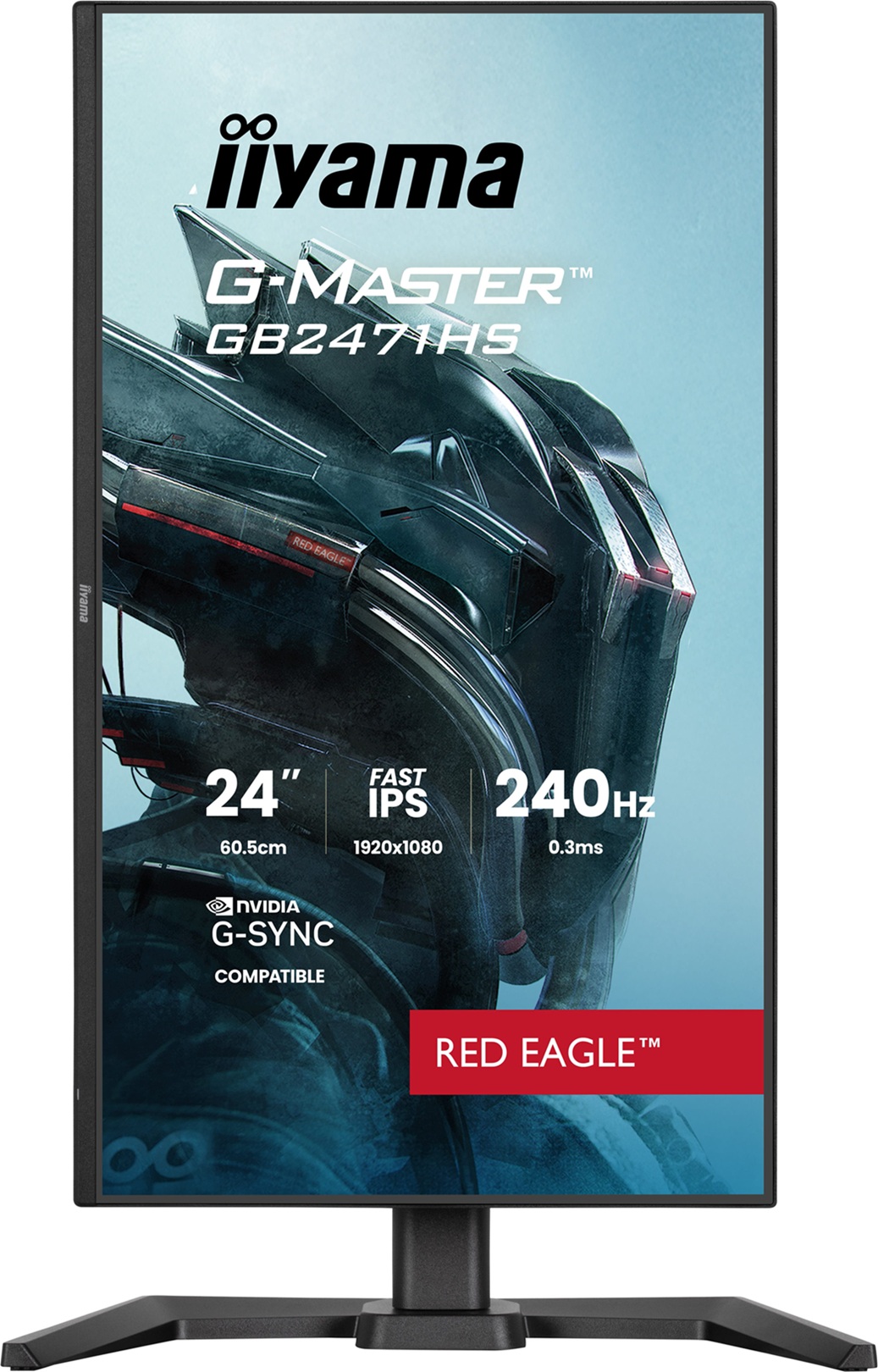 iiyama G-Master/ GB2471HS-B1/ 23, 8"/ IPS/ FHD/ 240Hz/ 0, 3ms/ Čierna/ 3R 