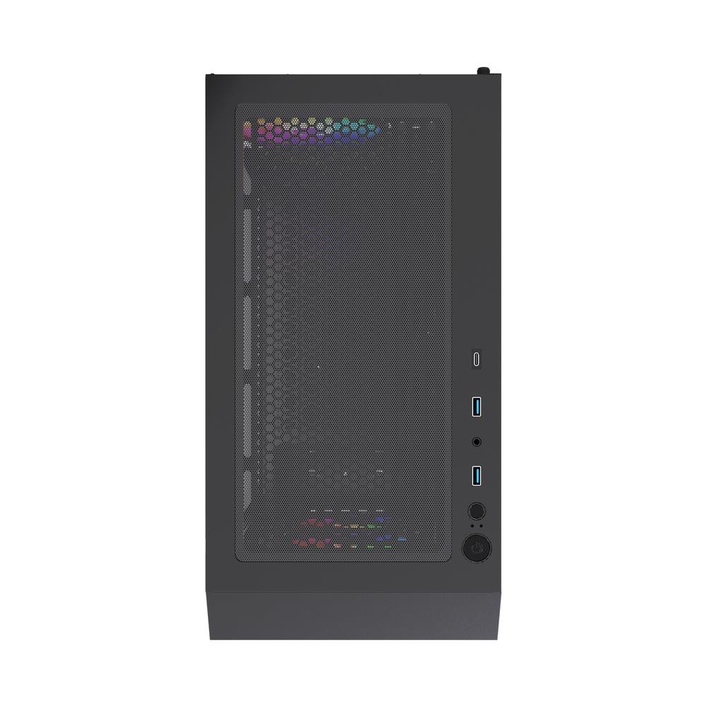 GEMBIRD Fornax 900/ Midi Tower/ Transpar./ Čierna 