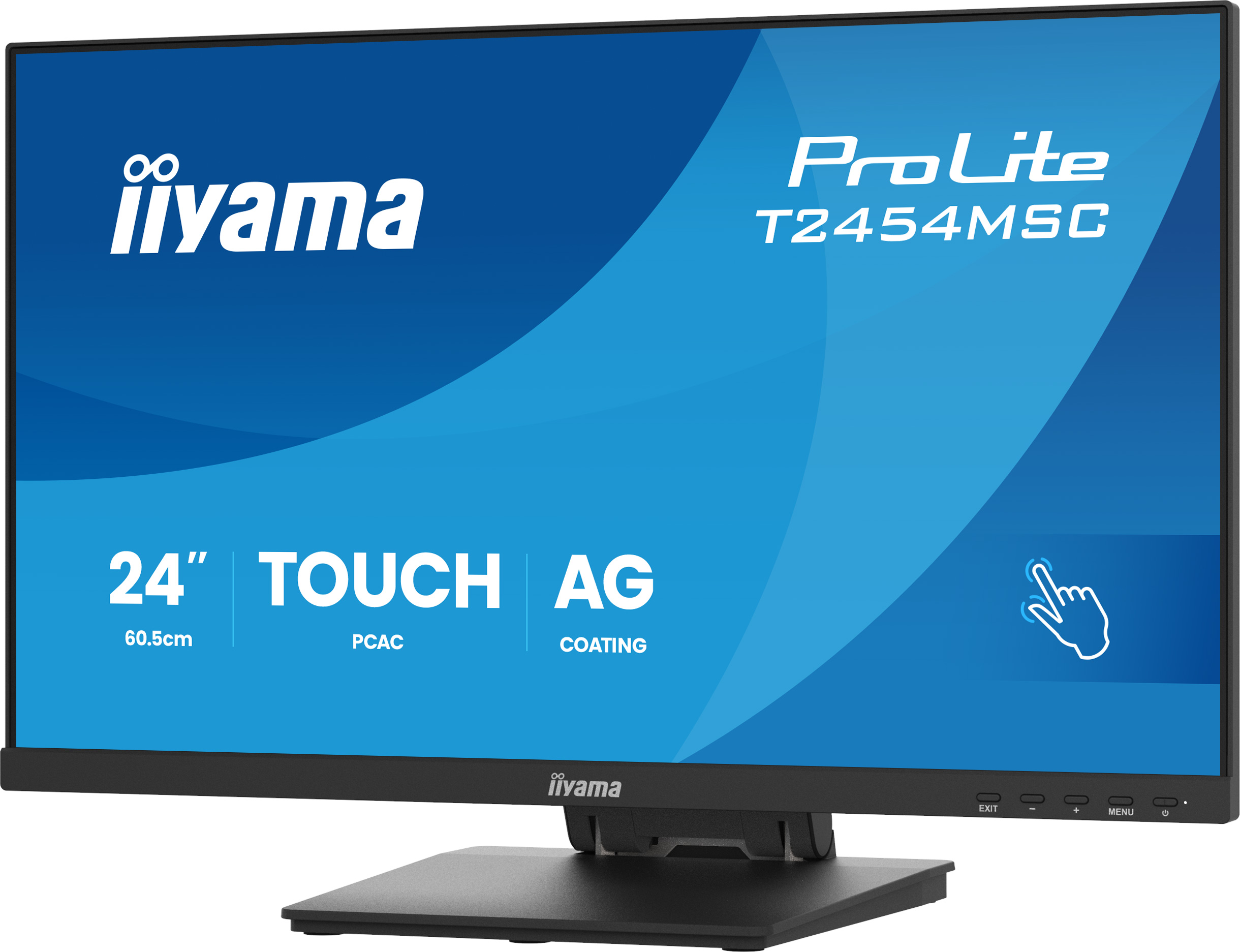 24" iiyama T2454MSC-B3AG - IPS, FHD, USB, repro 