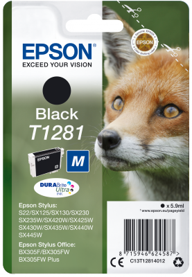 Epson Singlepack Black T1281 DURABrite Ultra Ink