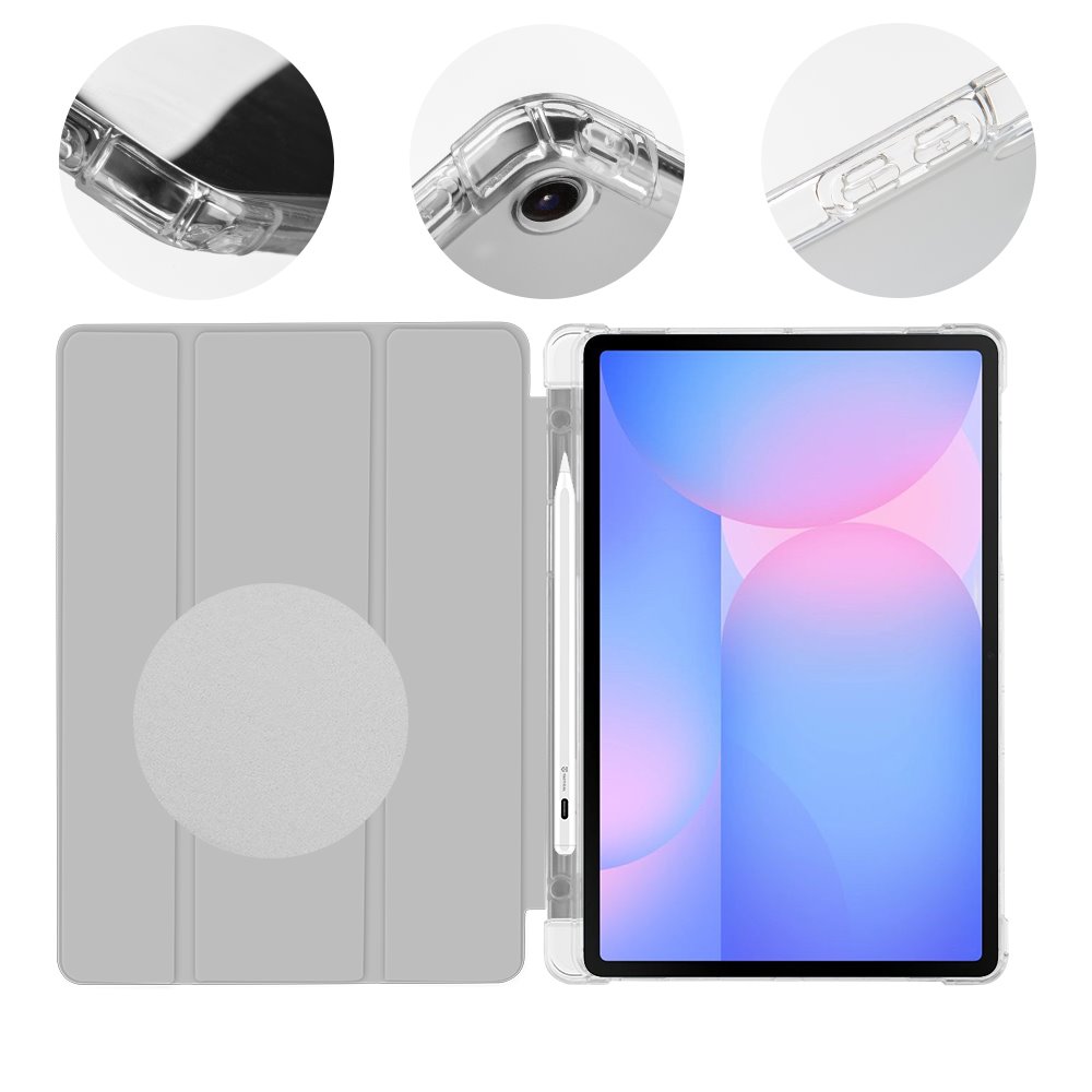 OBAL:ME MistyTab Puzdro pre Samsung Galaxy Tab S10 Lite/ S9/ S9 FE/ S10 FE Light Gray 