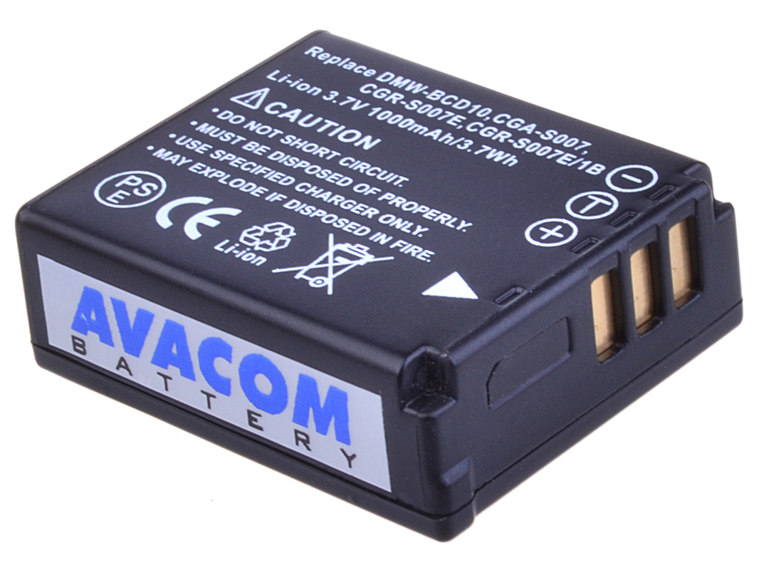 Baterie AVACOM Panasonic CGA-S007 Li-ion 3.7V 1000 