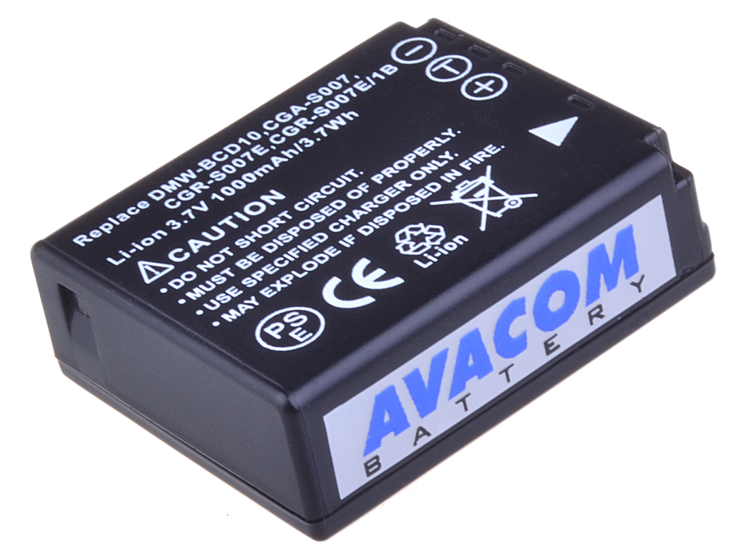 Batéria AVACOM Panasonic CGA-S007 Li-ion 3.7V 1000 