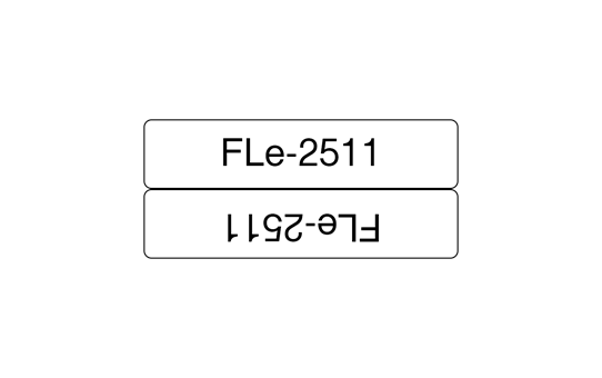 FLe-2511, predrezané štítky - čierna na biele, šírka 21 mm 