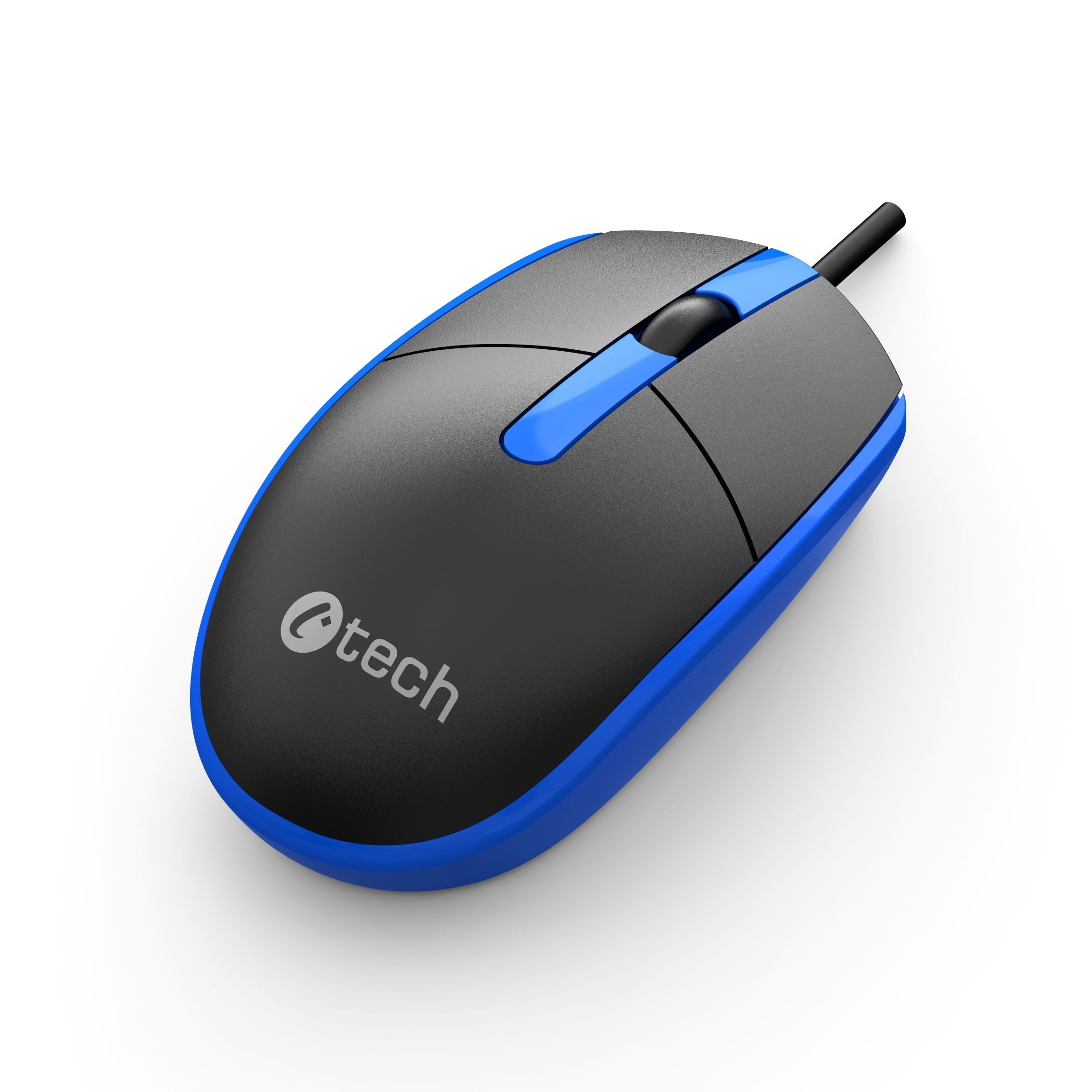 Myš C-TECH WM-10, čiernomodrá, USB 