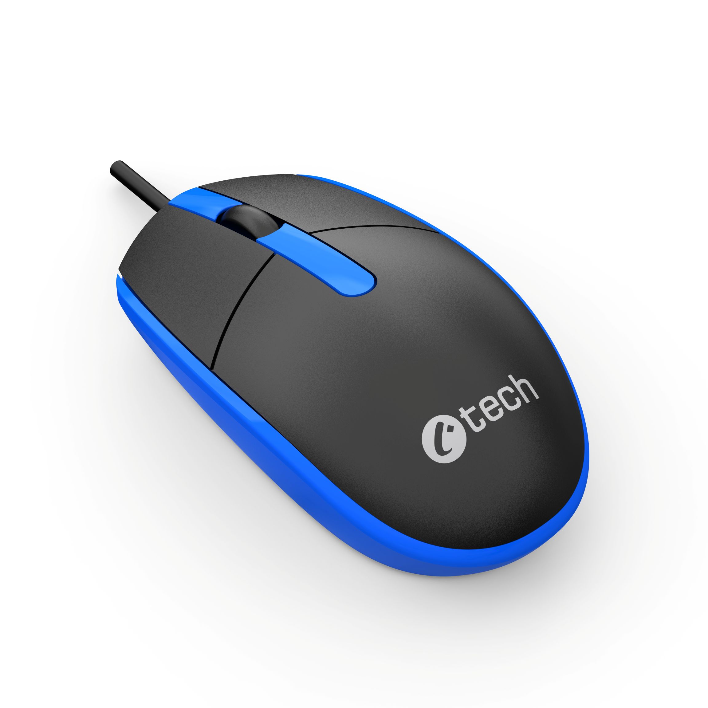 Myš C-TECH WM-10, čiernomodrá, USB 
