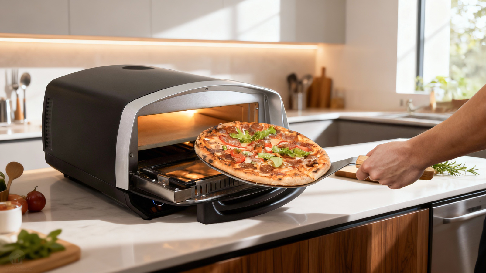 Salente Vulcano, elektrická pizza pec, 450 ° C 