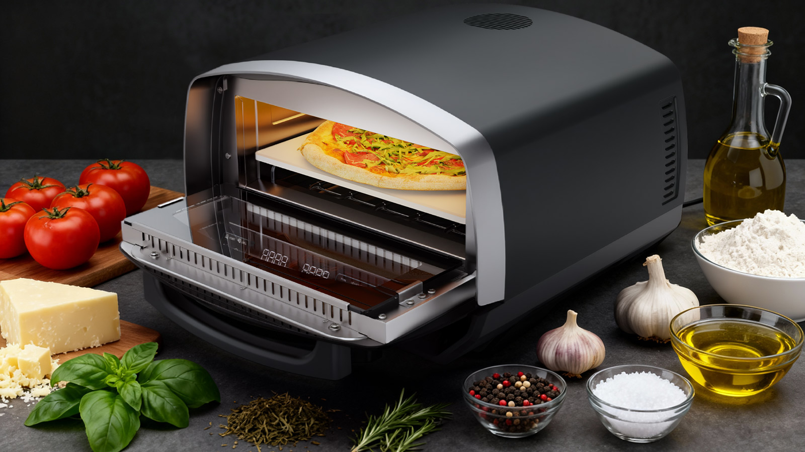 Salente Vulcano, elektrická pizza pec, 450 ° C 