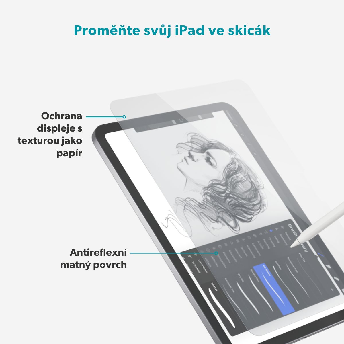 Epico Paper Texture Glass Screen Protector iPad Air 11" M2-M4 s aplikátorom 