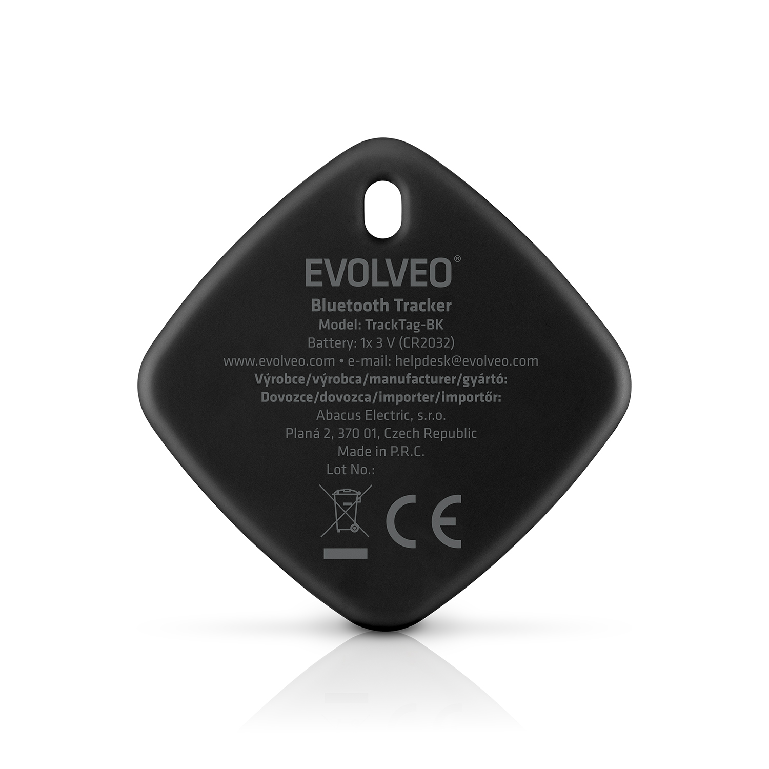 EVOLVEO TrackTag, Bluetooth lokátor s Apple Find My, čierny 