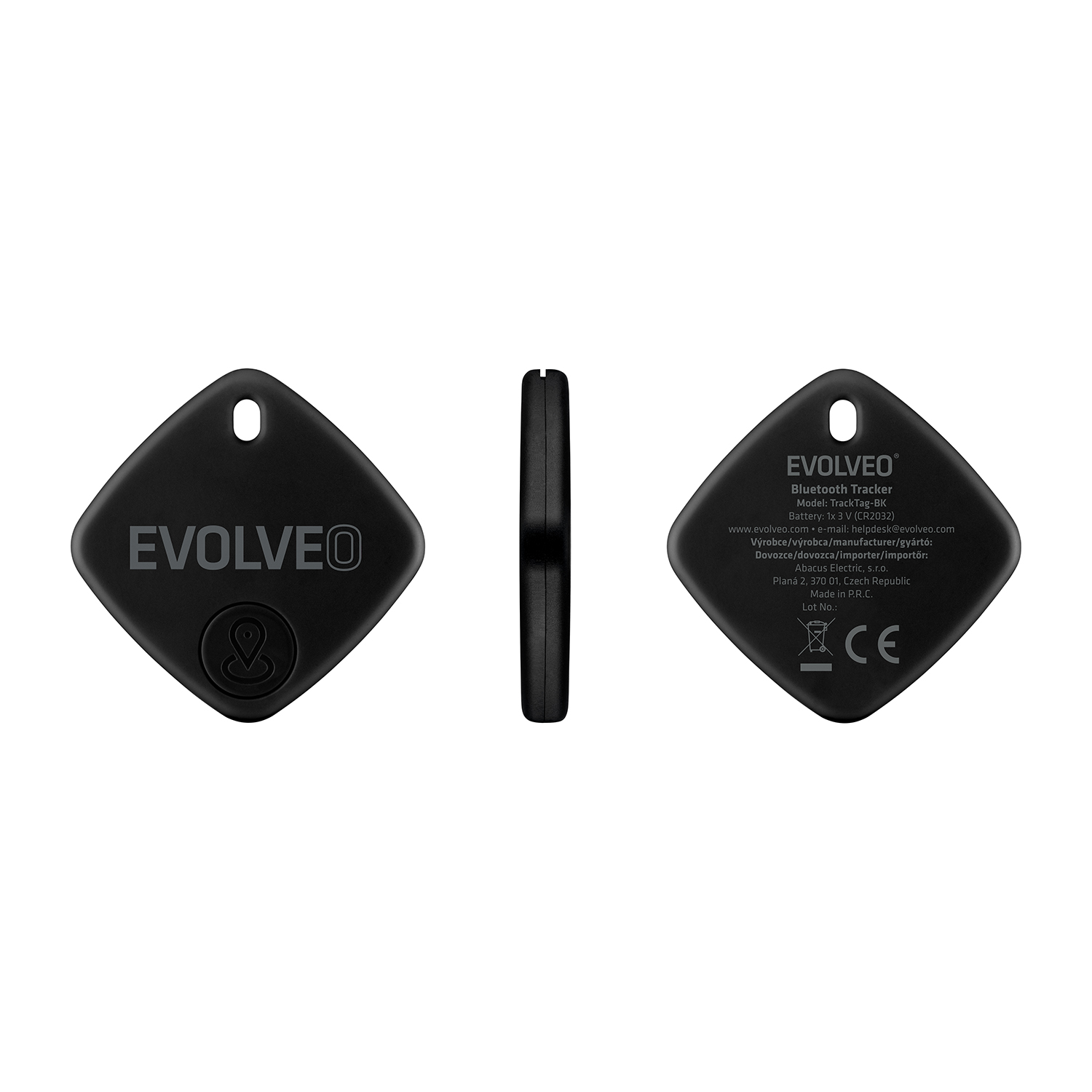 EVOLVEO TrackTag, Bluetooth lokátor s Apple Find My, čierny 