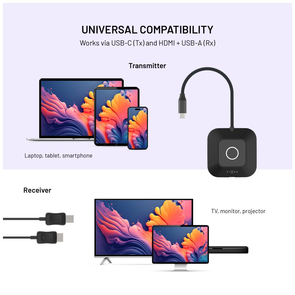 Bezdrôtový HDMI Adaptér FIXED AirLink 