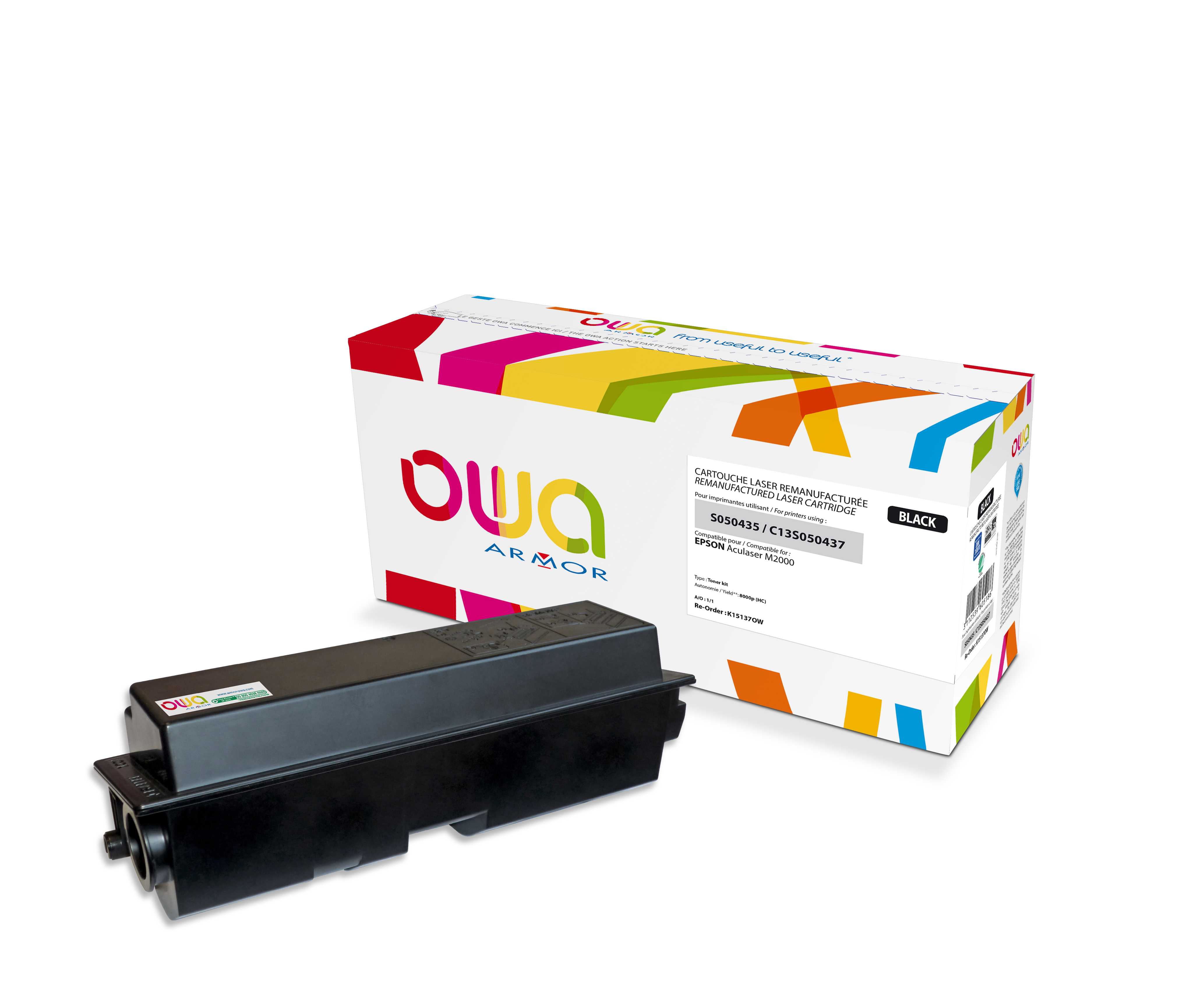 OWA Armor toner kompatibilný s EPSON M2000, C13S050435, 8000st, čierna/ black