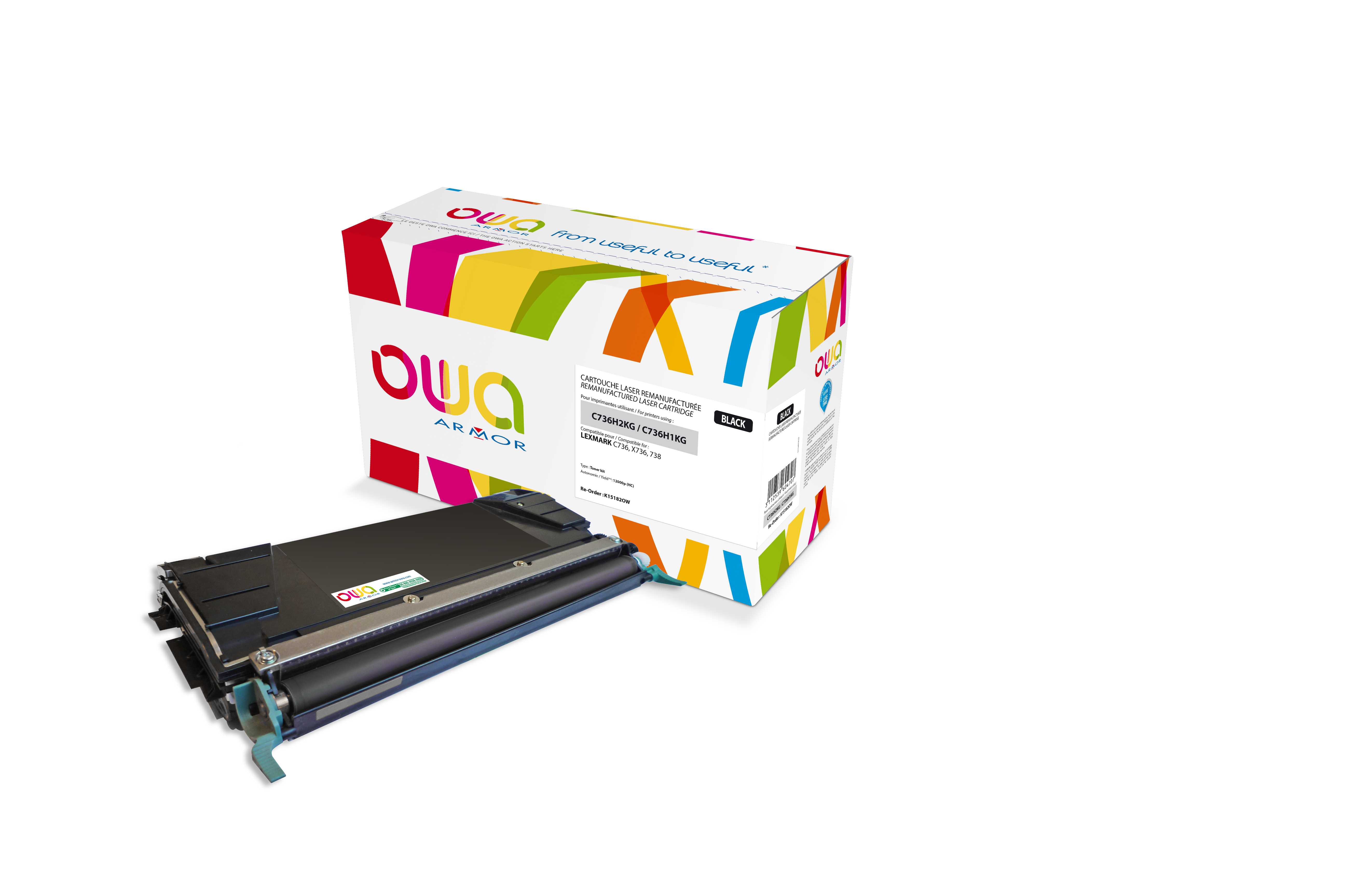 OWA Armor toner kompatibilný s Lexmark C736H1KG, 12000st, čierna/ black