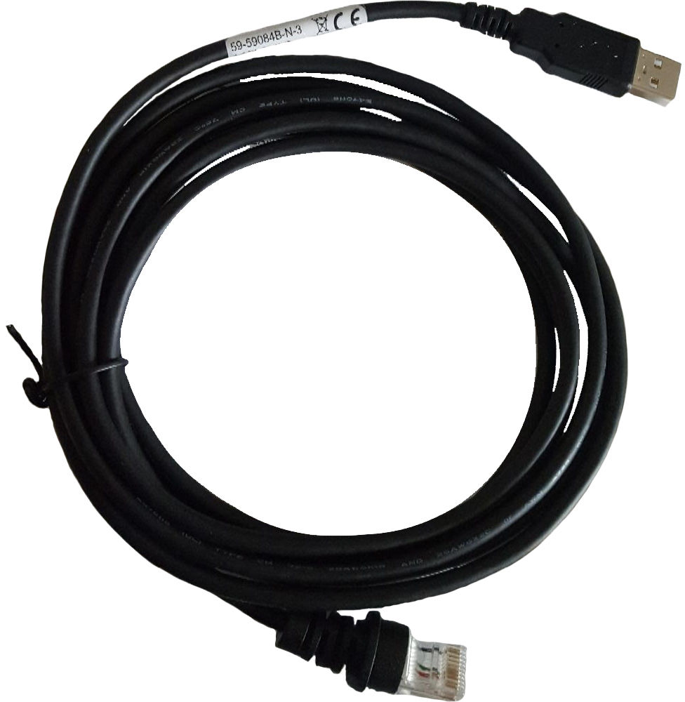 USB kábel pre MK3780, 71xx: USB, čierna, Type A, 2.9m (9.5"), straight, hosť power