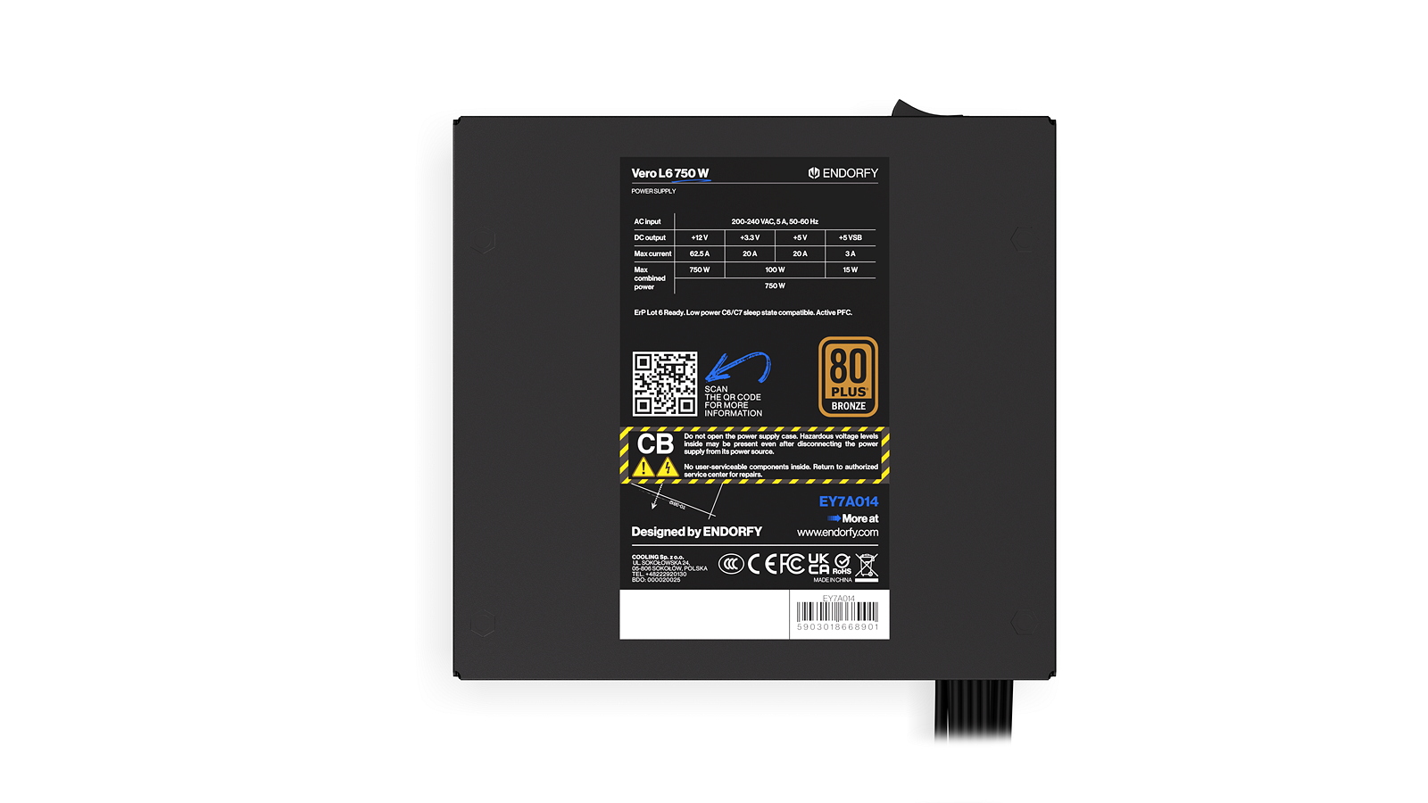 Endorfy Vero L6 Bronz 750W 80+ Bronz ATX3.1 