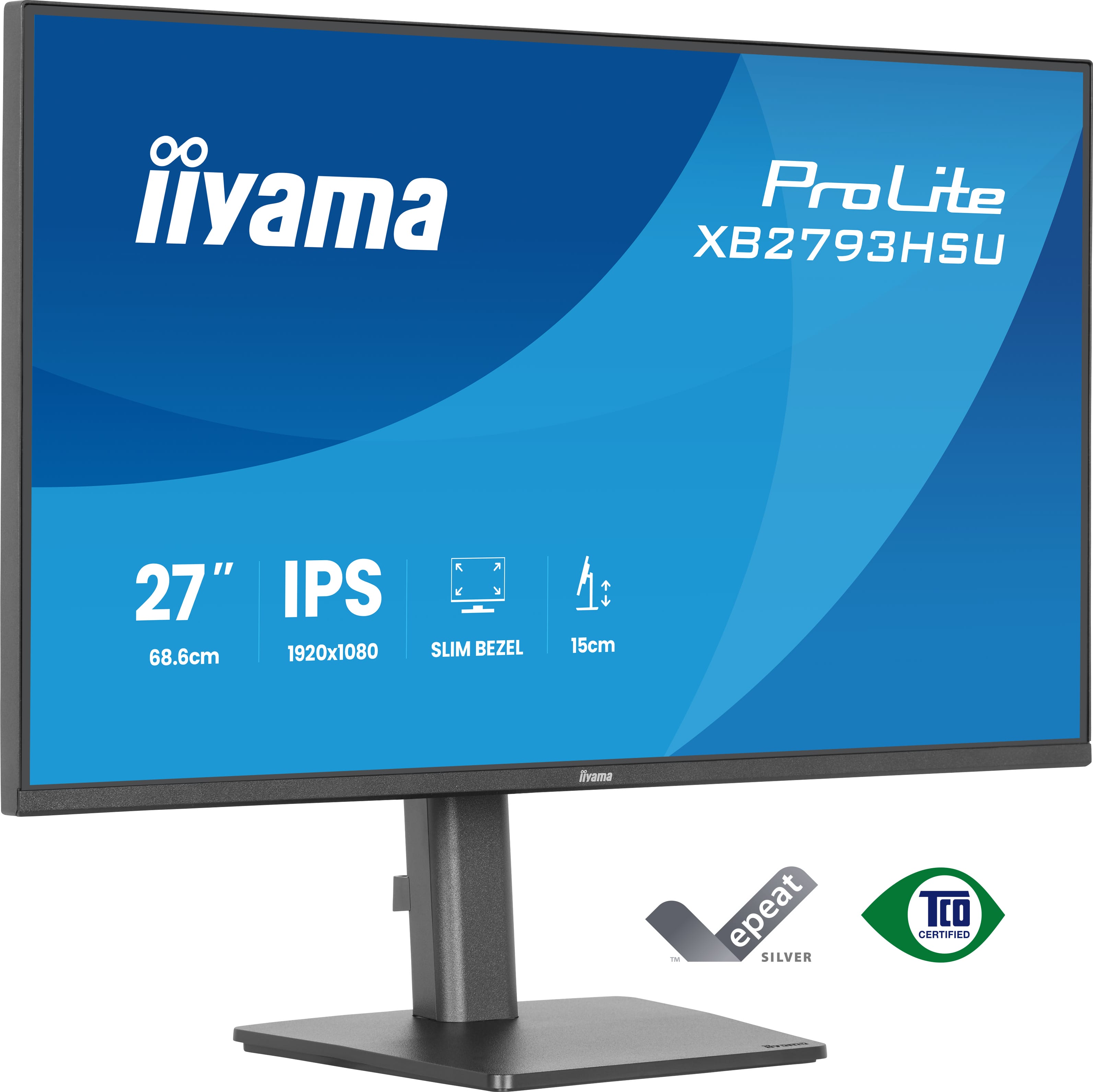 iiyama ProLite/ XB2793HSU-B1/ 27"/ IPS/ FHD/ 120Hz/ 1ms/ Čierna/ 3R 