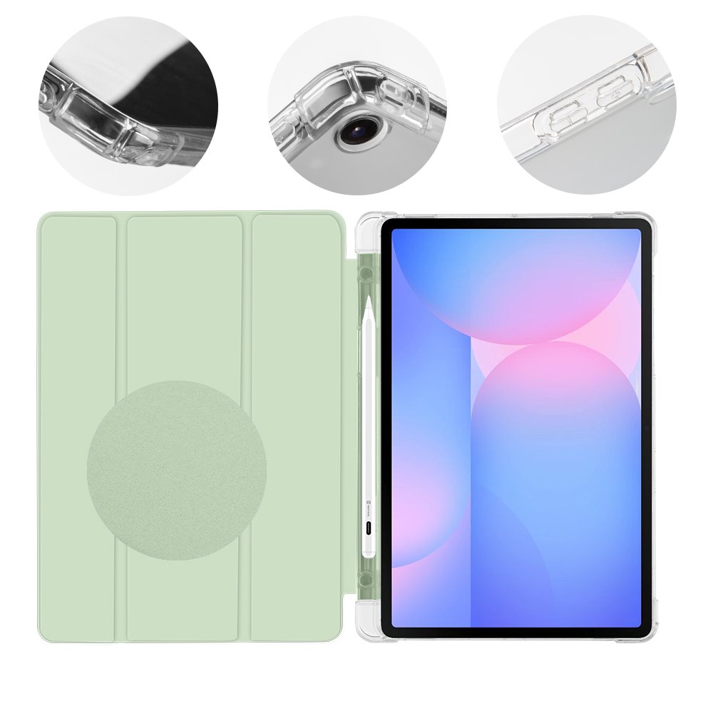 OBAL:ME MistyTab Puzdro pre Samsung Galaxy Tab S10 Lite/ S9/ S9 FE/ S10 FE Light Green 