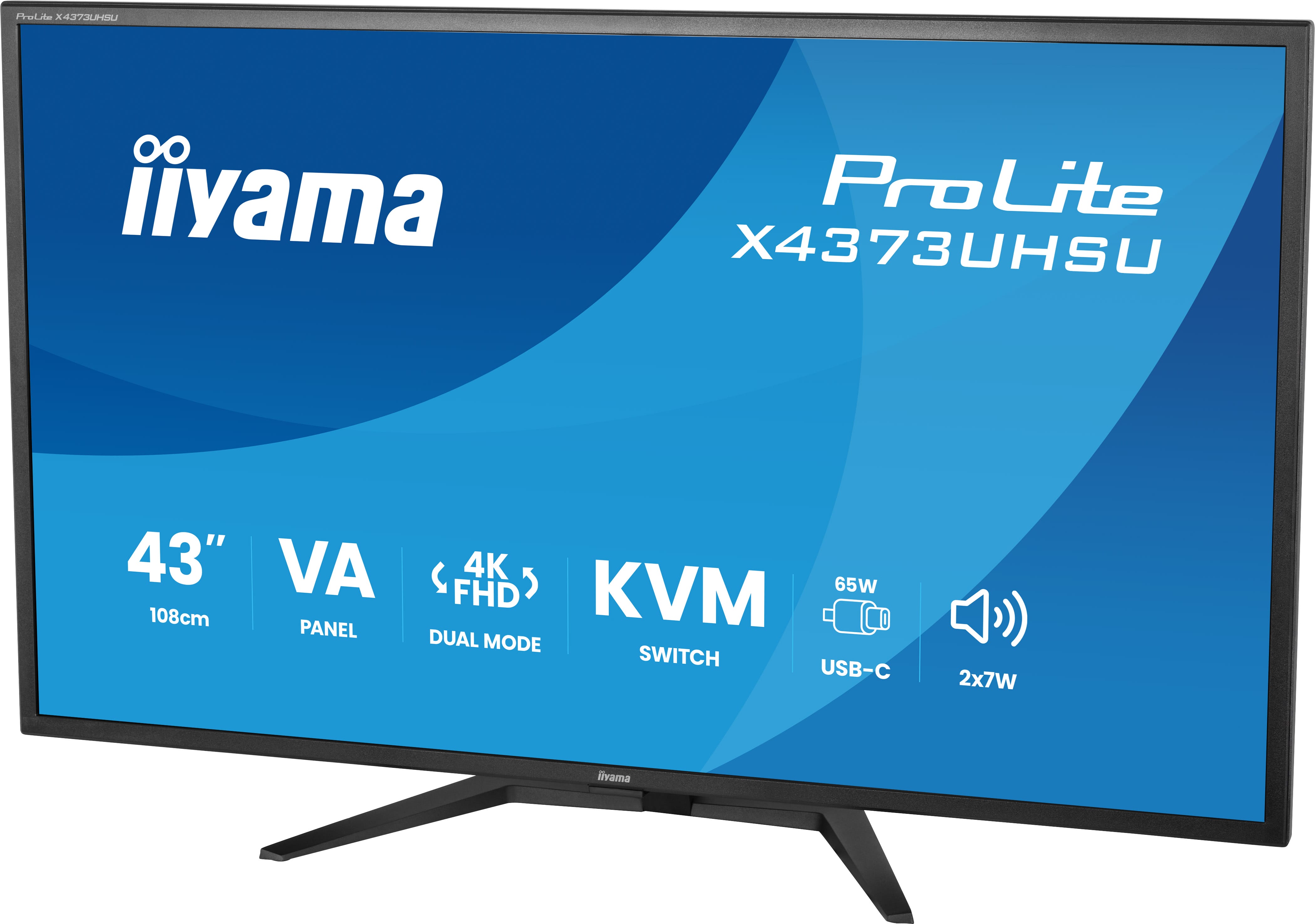 iiyama ProLite/ X4373UHSU-B2/ 42, 5"/ VA/ 4K UHD/ 60Hz/ 3ms/ Čierna/ 3R 