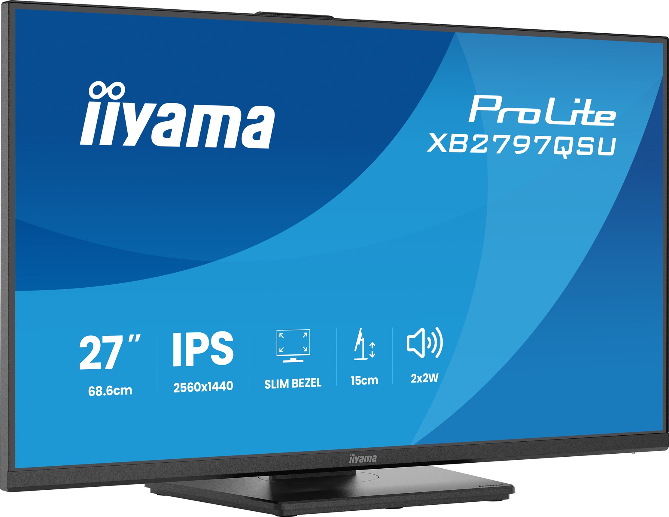 iiyama ProLite/ XB2797QSU-B1/ 27"/ IPS/ QHD/ 75Hz/ 1ms/ Čierna/ 5R 