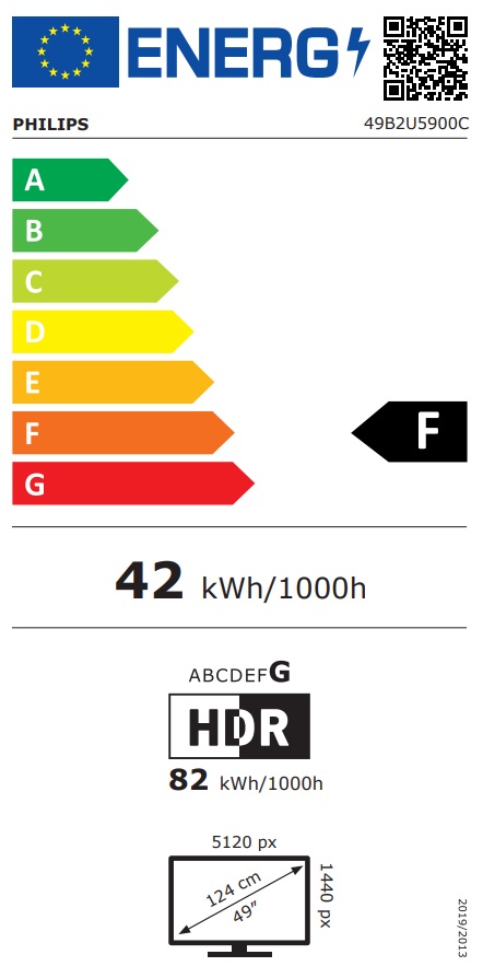Philips/ 49B2U5900C/ 48, 8"/ VA/ DQHD/ 75Hz/ 4ms/ Čierna/ 5R 
